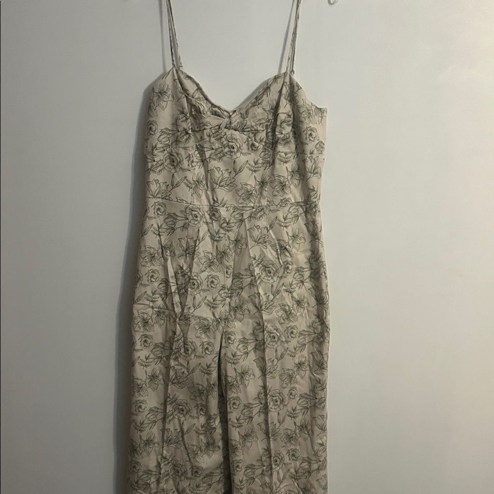Gianni Bini Bright Eye Stone Green halter jumpsuit, size 10
